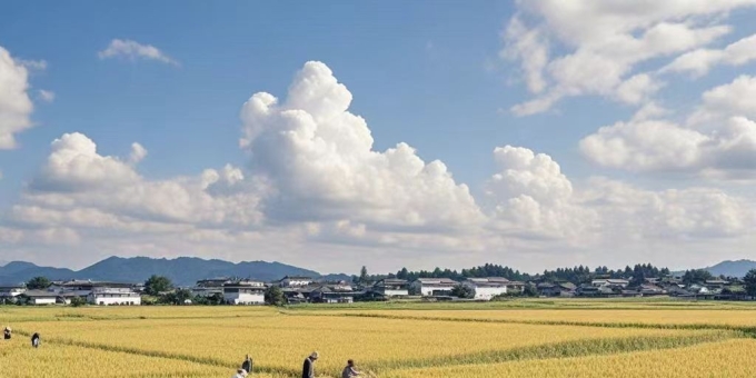 【汤斌昌诗歌】秋晨村景·其二