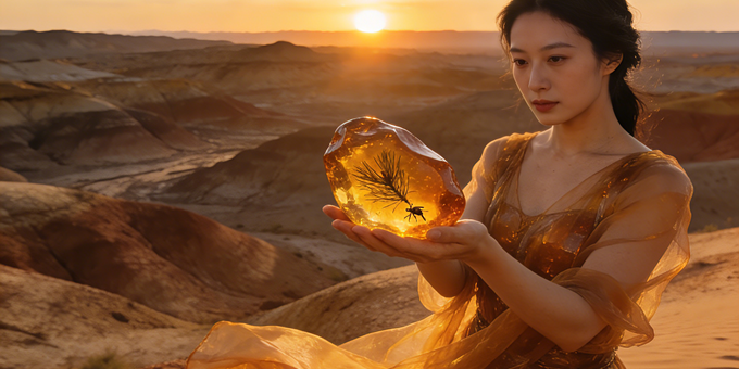 【花先知评论】  评纯子先生的诗歌《琥珀戈壁》烙在沙暴...