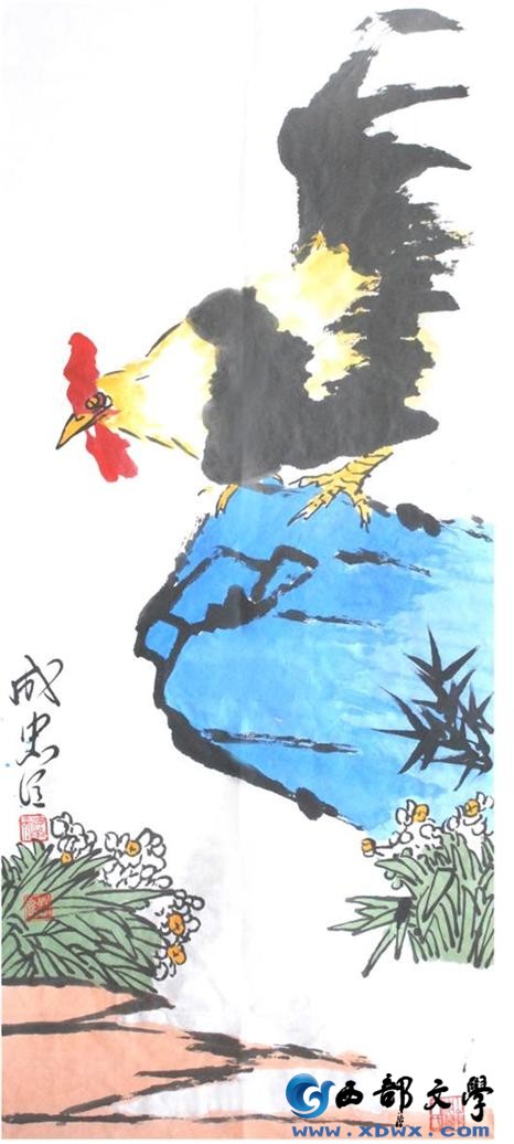 7成忠臣国画作品《大吉图》.JPG